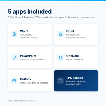 Office Home & Business 2016 – Apps Included