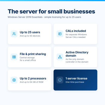 Windows Server 2019 Essentials – Key Features
